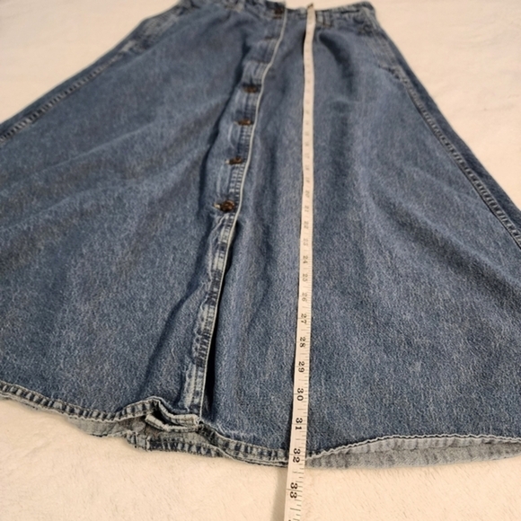 Bugle Boy Collection for Her Vintage‎ Button Down Denim Maxi Skirt Junior 10 - Picture 12 of 13